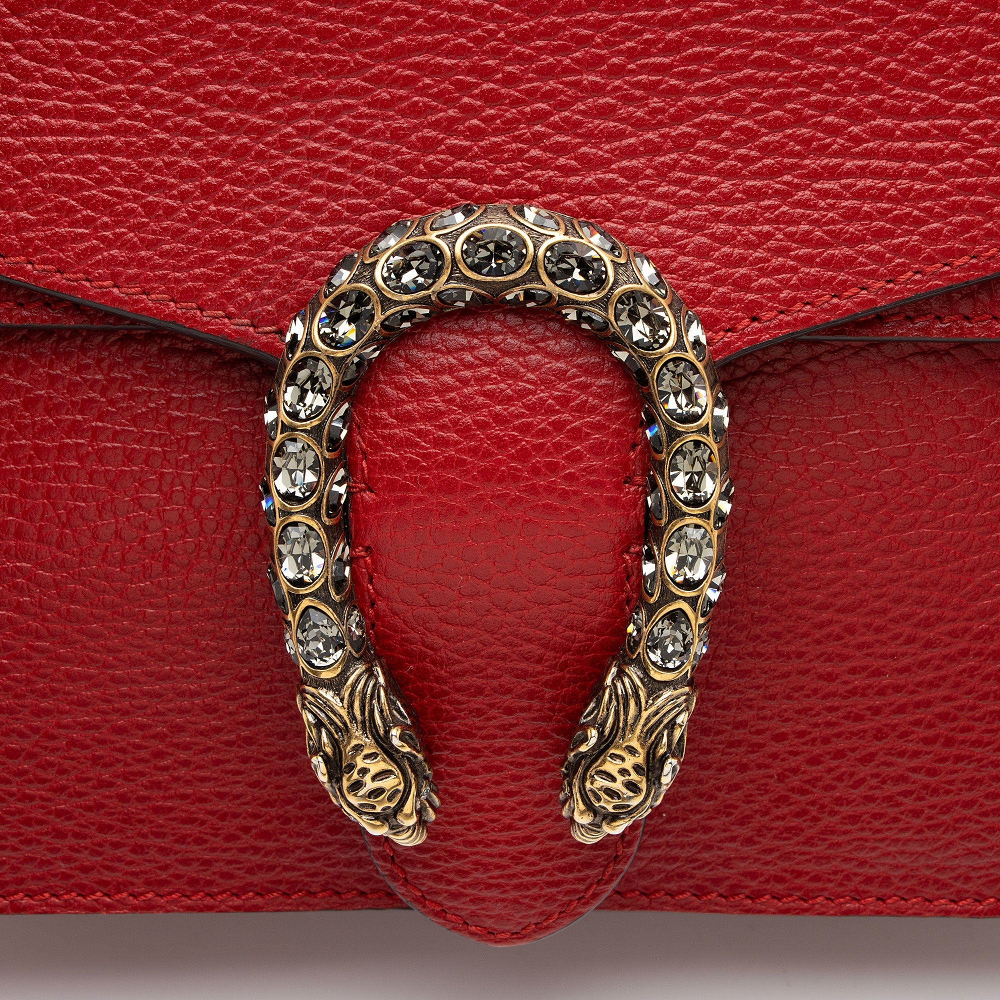 Gucci Leather Crystal Dionysus Medium Shoulder Bag