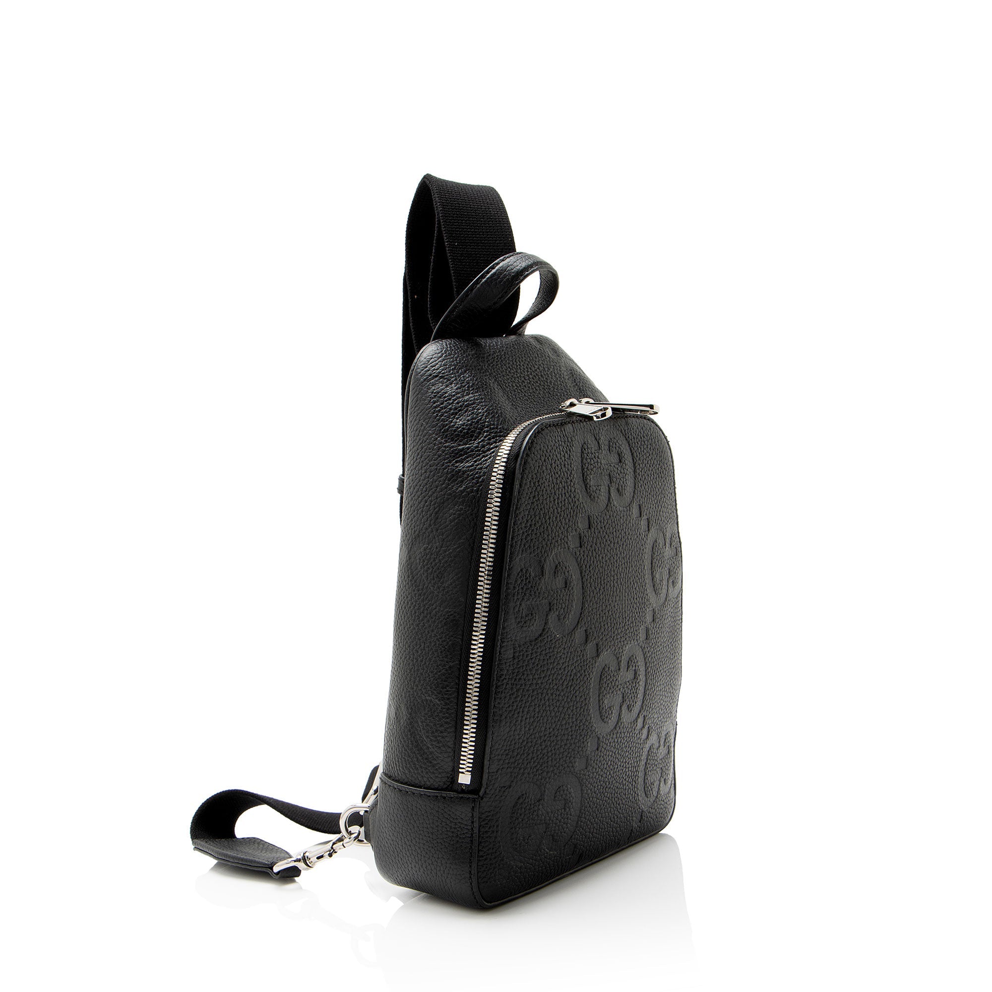 Gucci Leather GG Jumbo Sling Backpack
