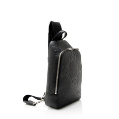 Gucci Leather GG Jumbo Sling Backpack