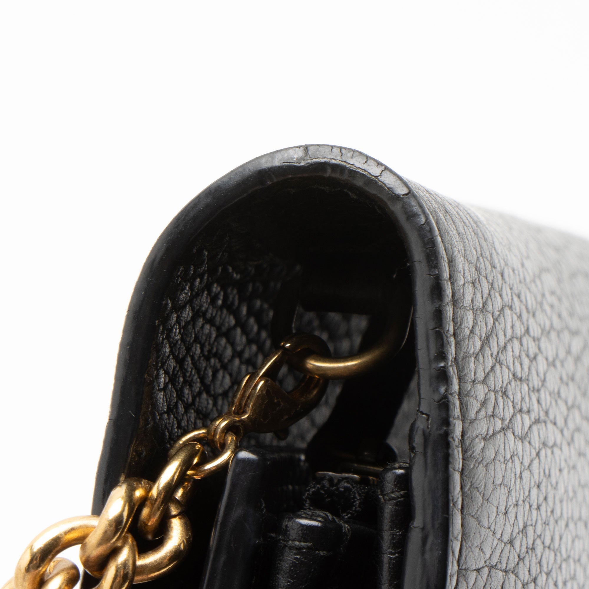 Gucci Leather GG Marmont Chain Wallet
