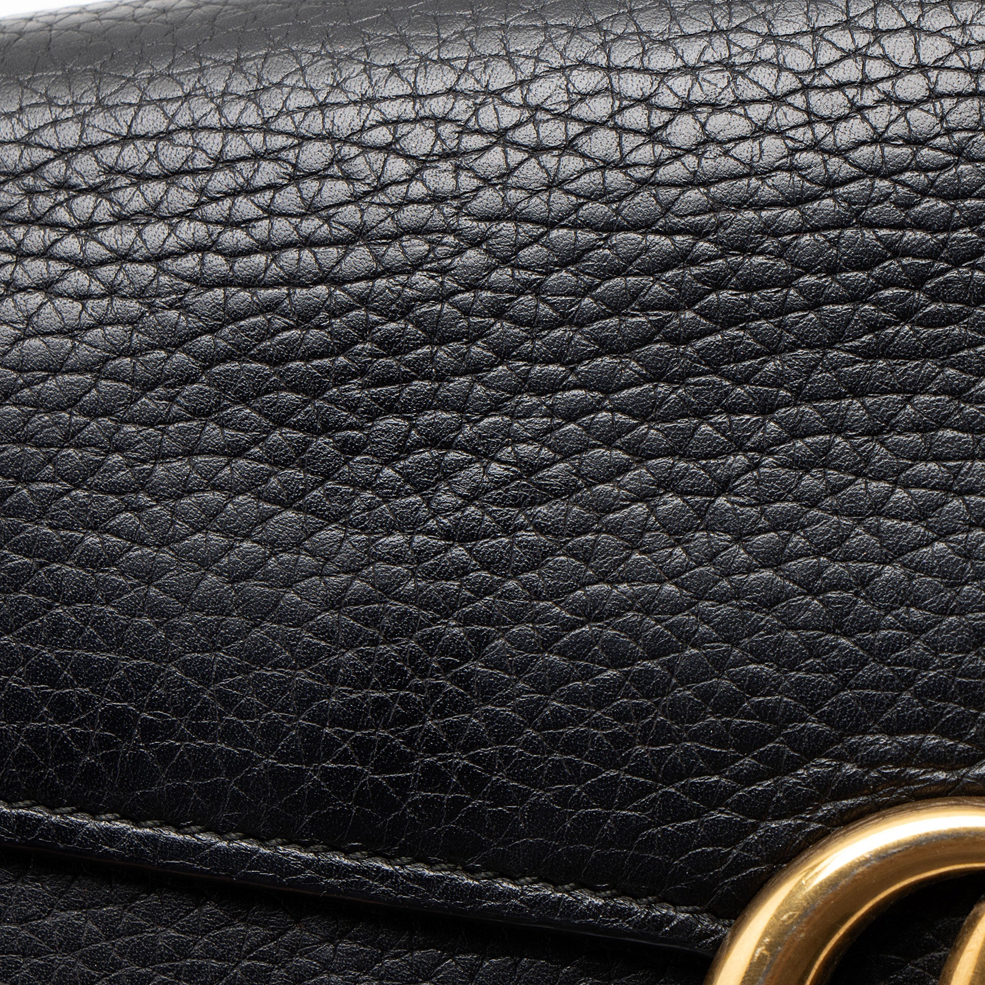 Gucci Leather GG Marmont Chain Wallet