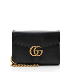 Gucci Leather GG Marmont Chain Wallet