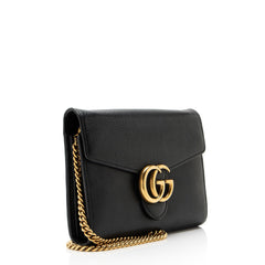 Gucci Leather GG Marmont Chain Wallet