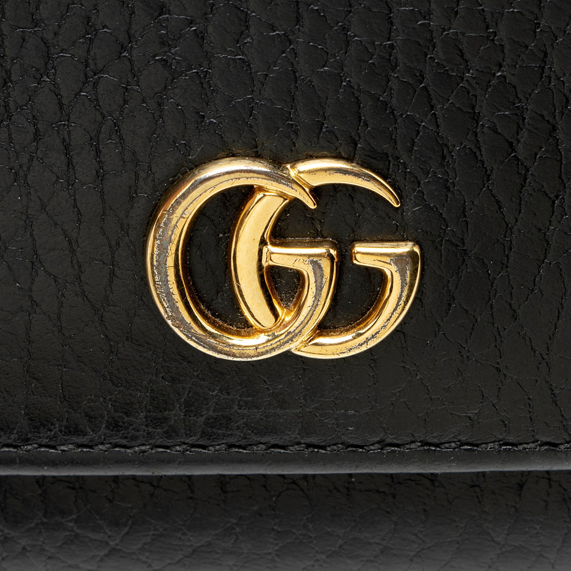Gucci Leather GG Marmont Compact Wallet