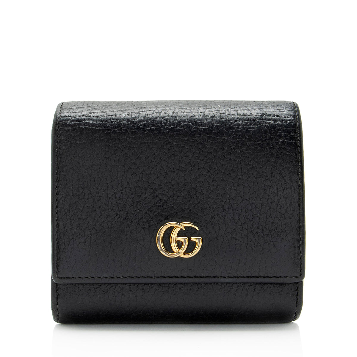 Gucci Leather GG Marmont Compact Wallet
