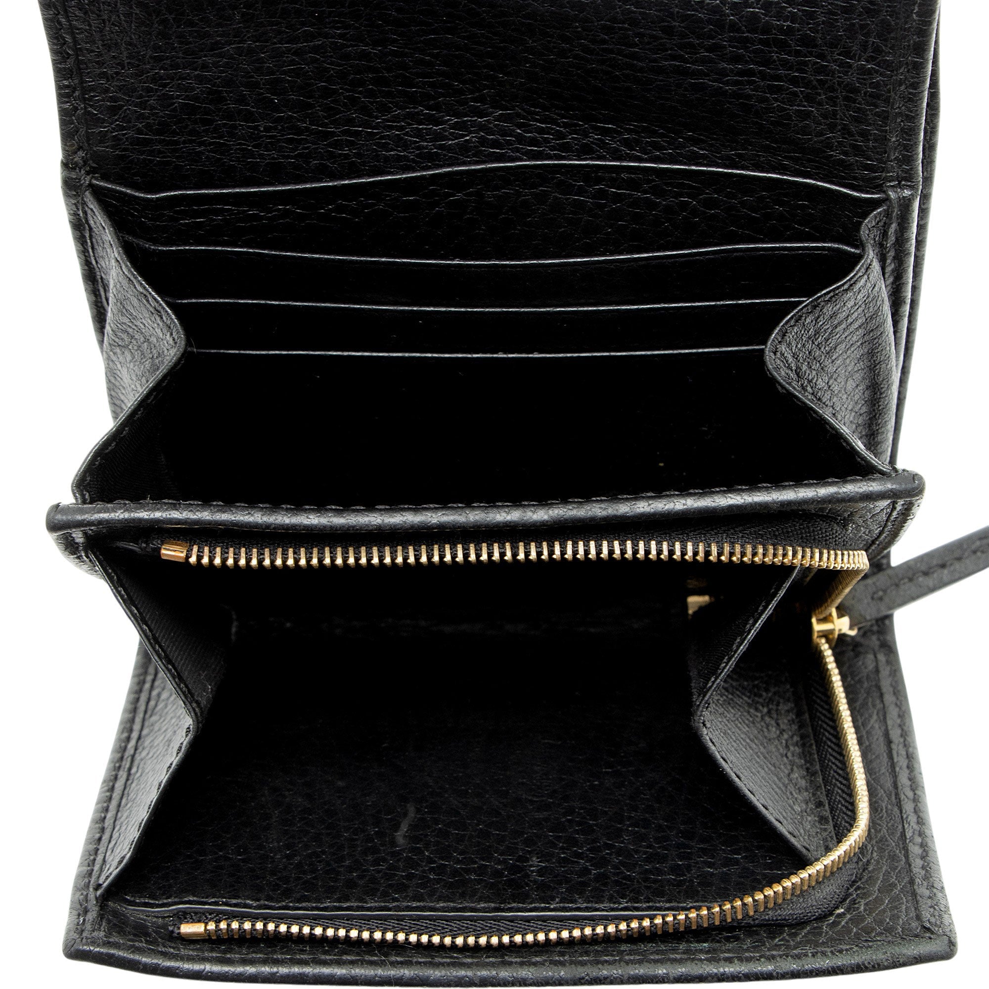Gucci Leather GG Marmont Compact Wallet