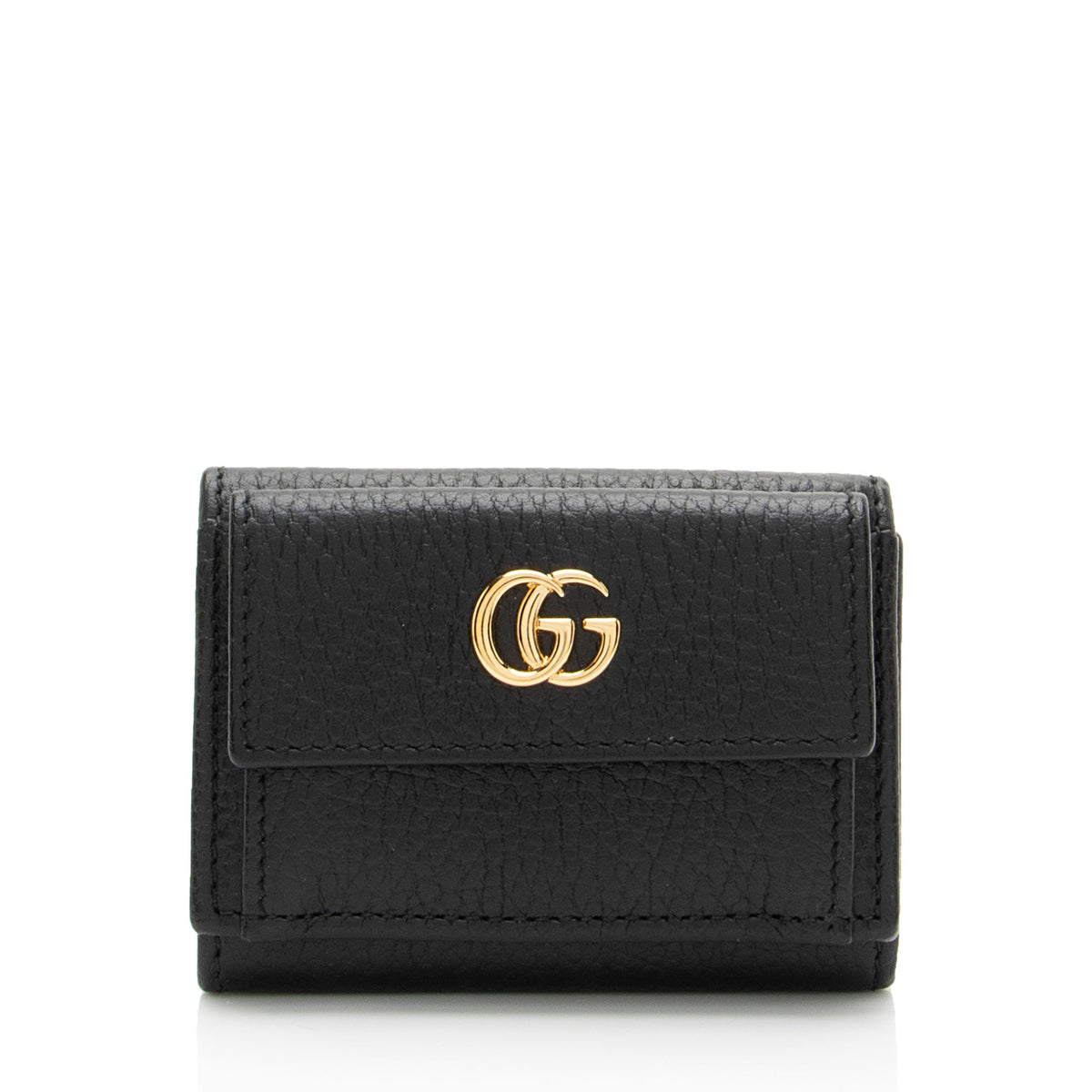 Gucci Leather GG Marmont Trifold Wallet