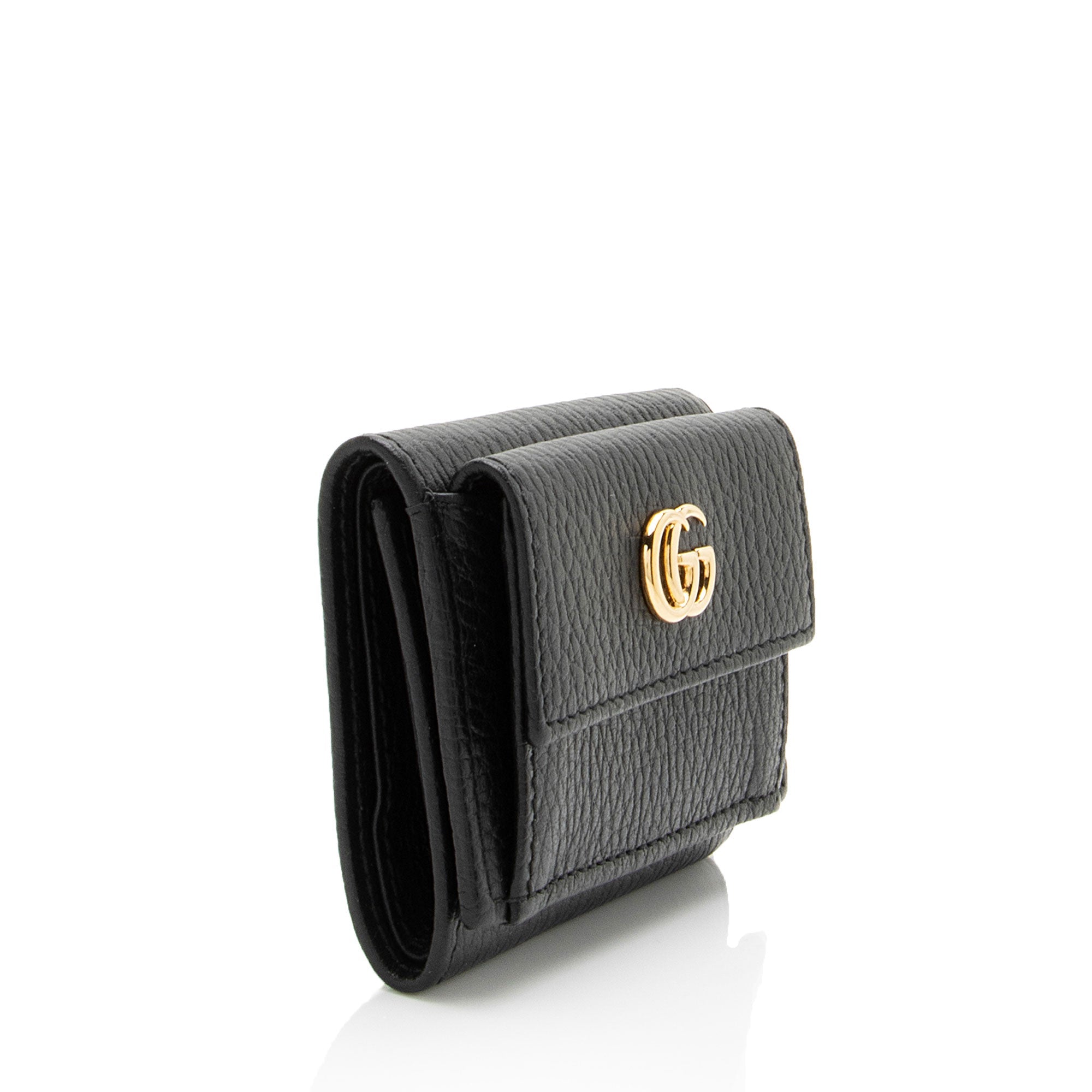 Gucci Leather GG Marmont Trifold Wallet