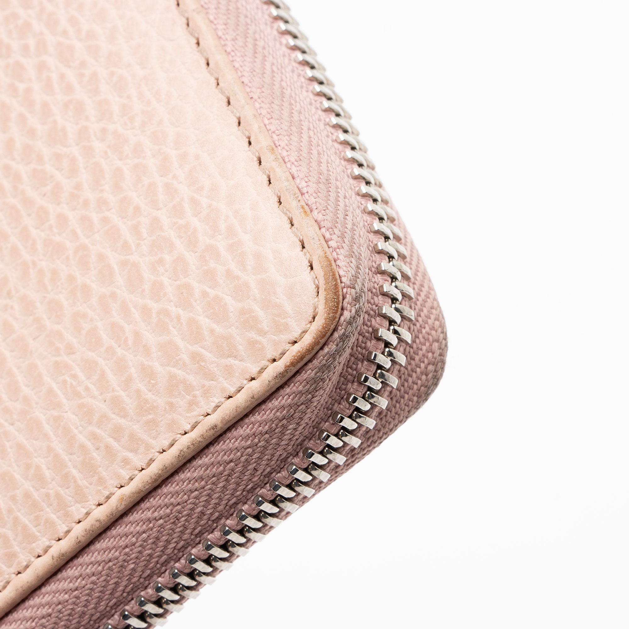 Gucci Leather GG Marmont Zip Around Wallet