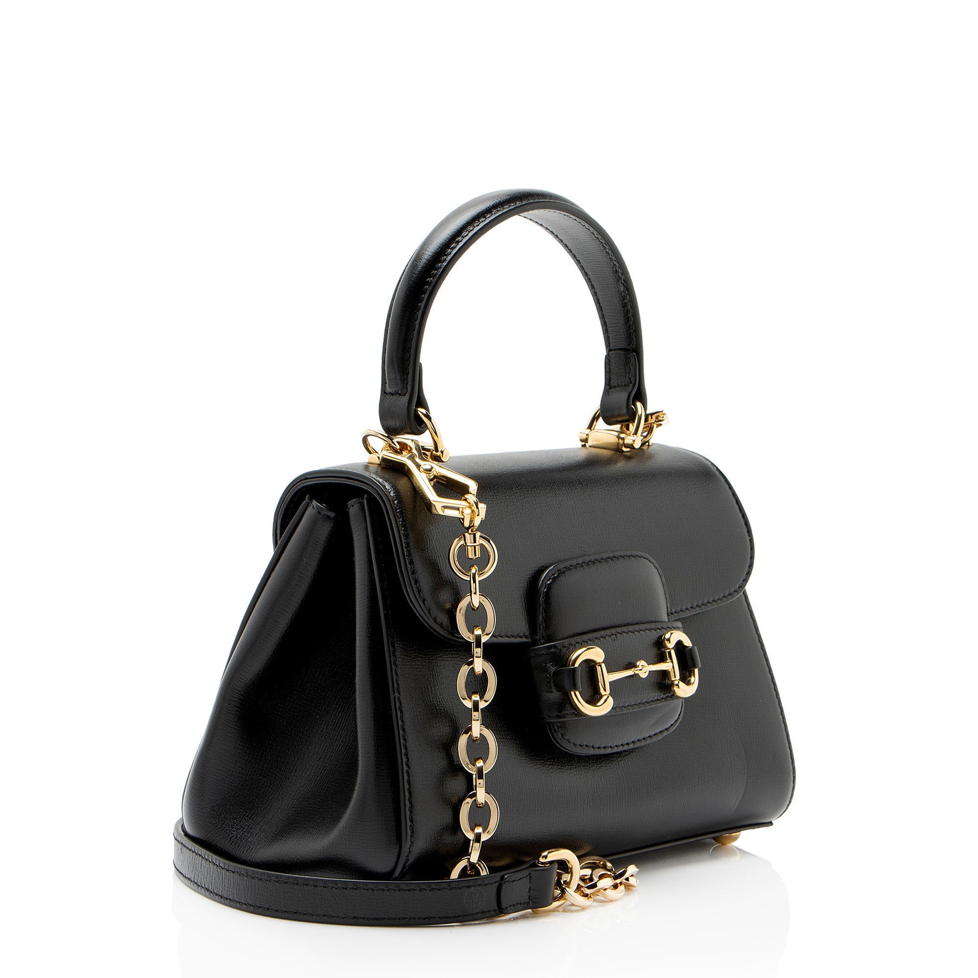 Gucci Leather Horsebit 1955 Mini Chain Top Handle