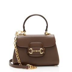 Gucci Leather Horsebit 1955 Mini Chain Top Handle