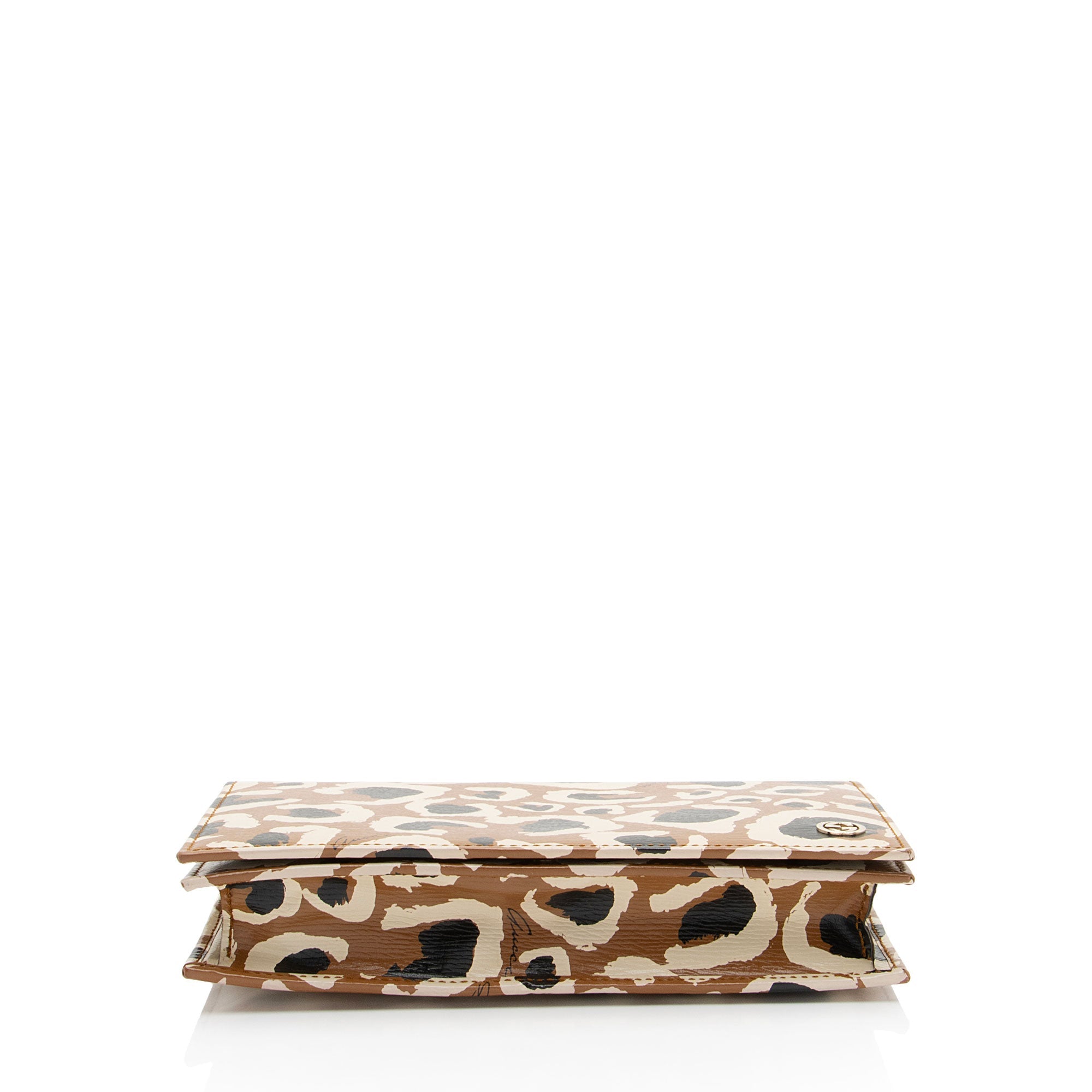 Gucci Leather Leopard Betty Wallet On Chain