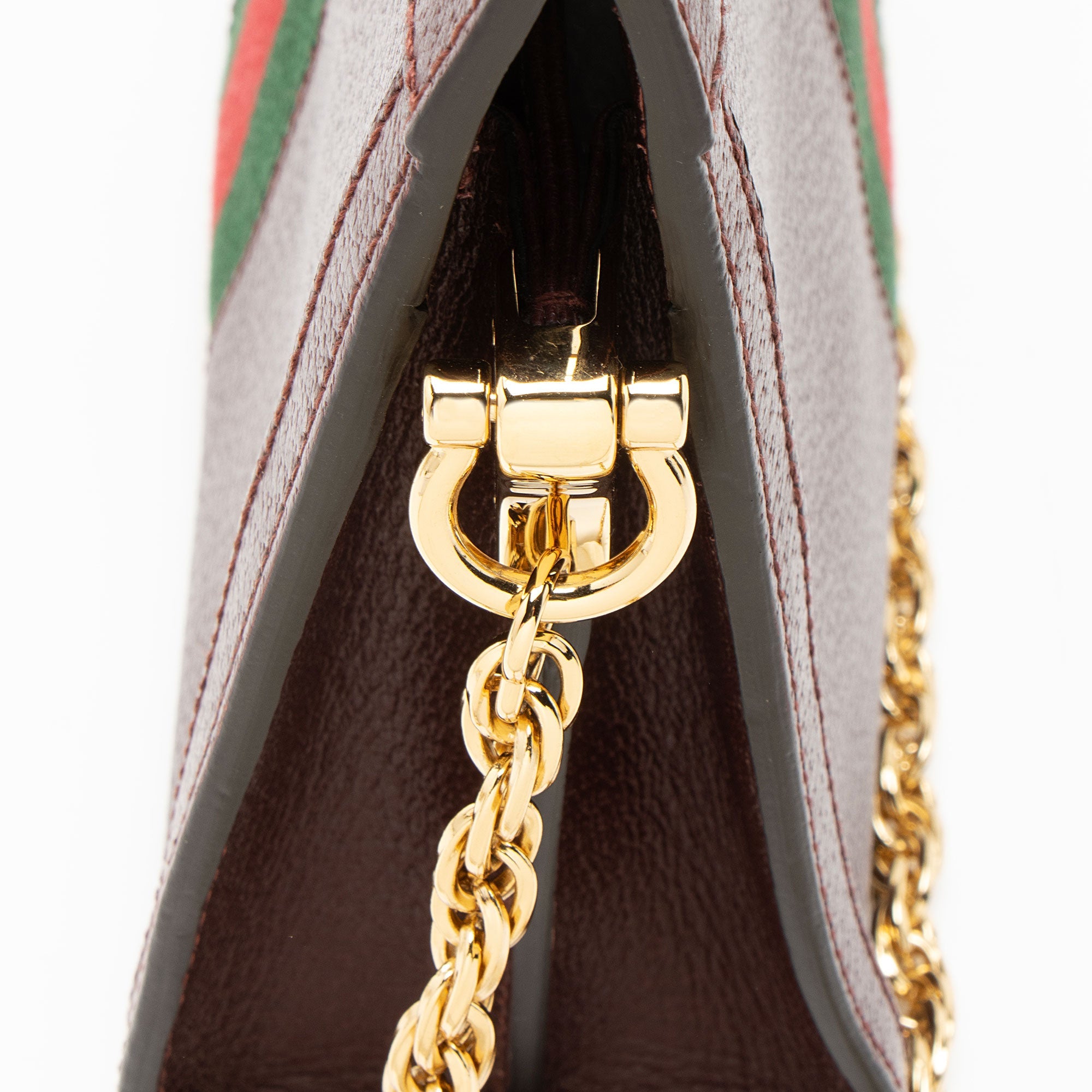 Gucci Leather Ophidia Medium Chain Shoulder Bag