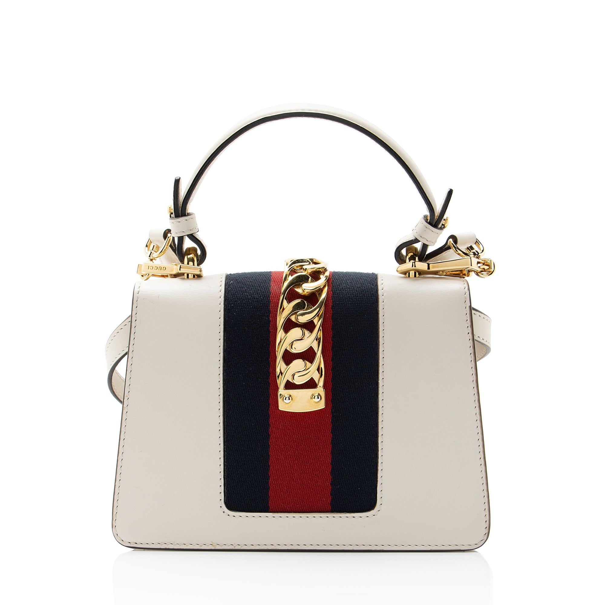 Gucci Leather Sylvie Mini Top Handle