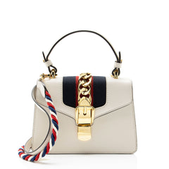 Gucci Leather Sylvie Mini Top Handle