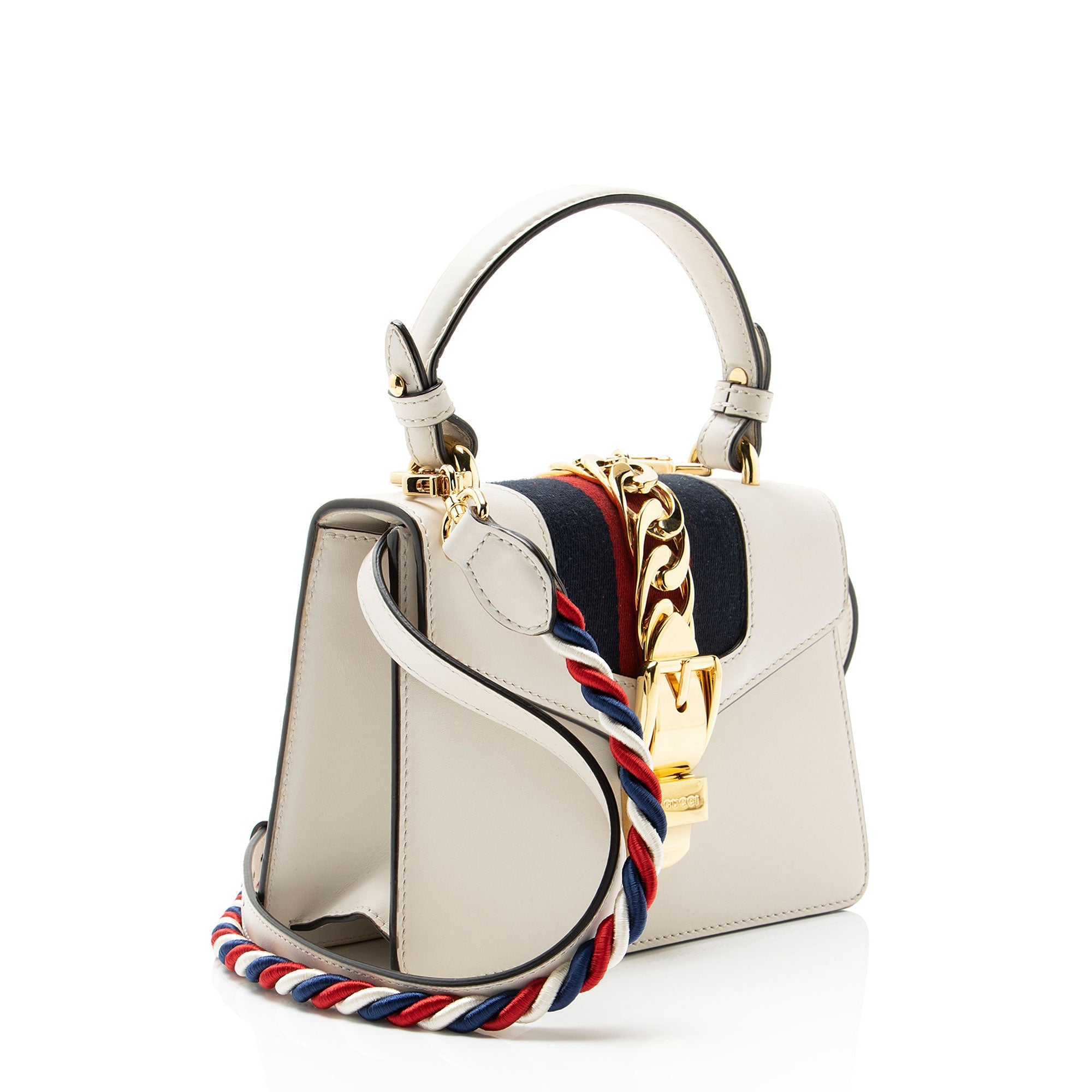Gucci Leather Sylvie Mini Top Handle
