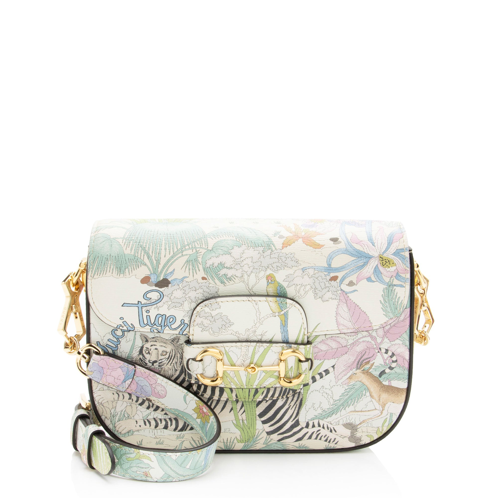Gucci Leather Tiger Horsebit 1955 Mini Crossbody