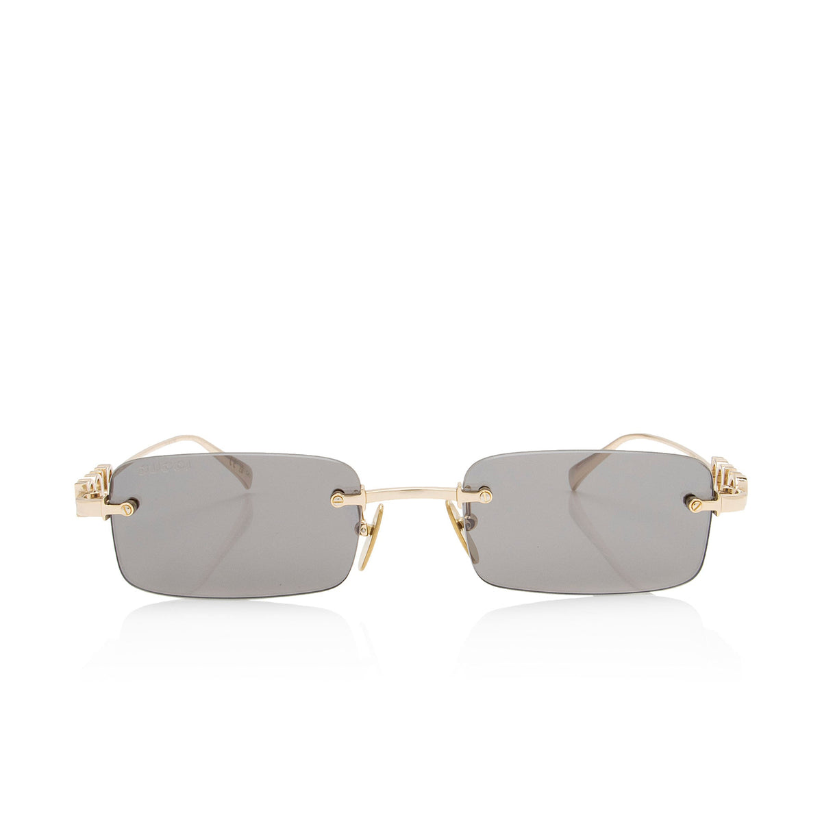 Gucci Logo Rimless Rectangular Sunglasses