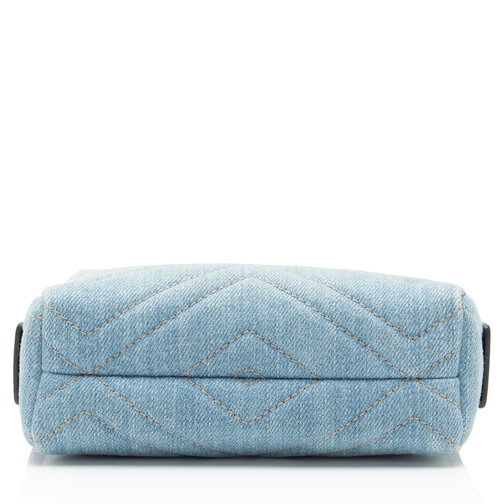 Gucci Matelasse Denim Pearl GG Marmont Cosmetic Case