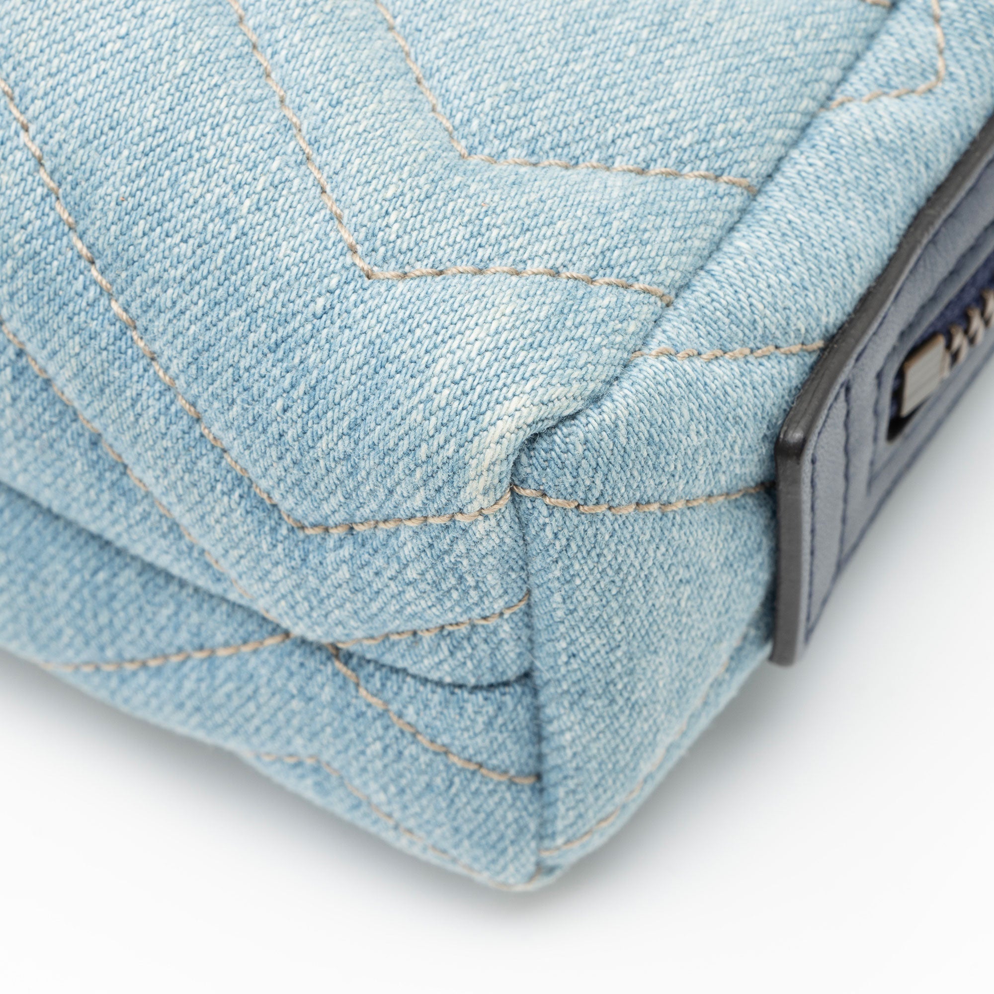 Gucci Matelasse Denim Pearl GG Marmont Cosmetic Case