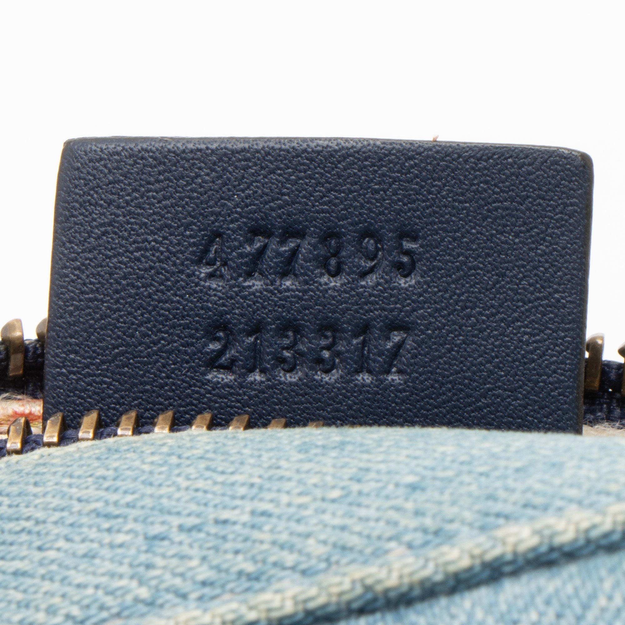 Gucci Matelasse Denim Pearl GG Marmont Mini Camera Bag