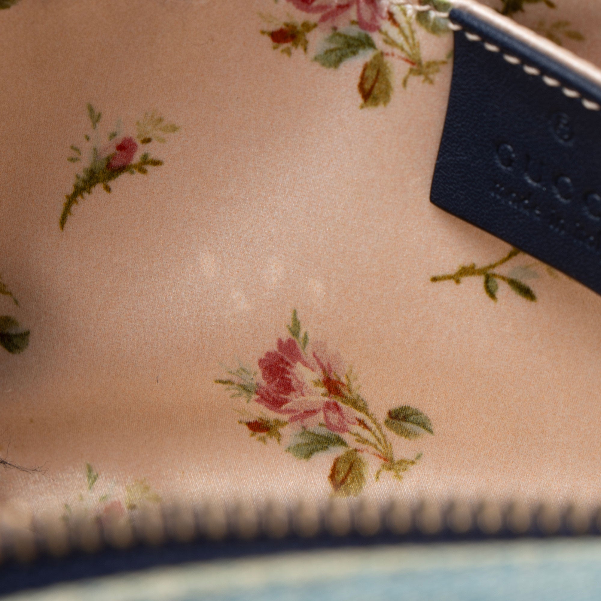 Gucci Matelasse Denim Pearl GG Marmont Mini Camera Bag