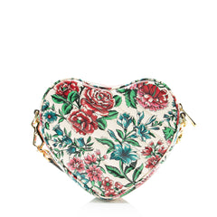 Gucci Matelasse Leather Brit Roses Interlocking G Heart Mini Shoulder Bag