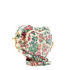 Gucci Matelasse Leather Brit Roses Interlocking G Heart Mini Shoulder Bag