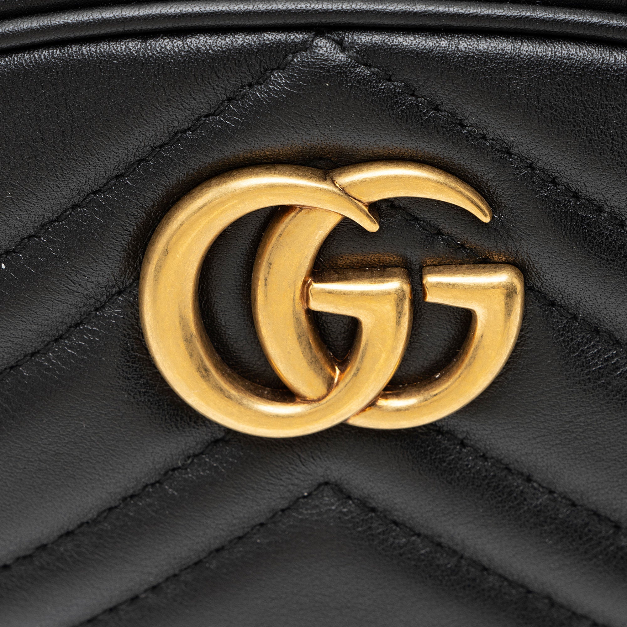 Gucci Matelasse Leather GG Marmont Belt Bag - Size 34 / 85