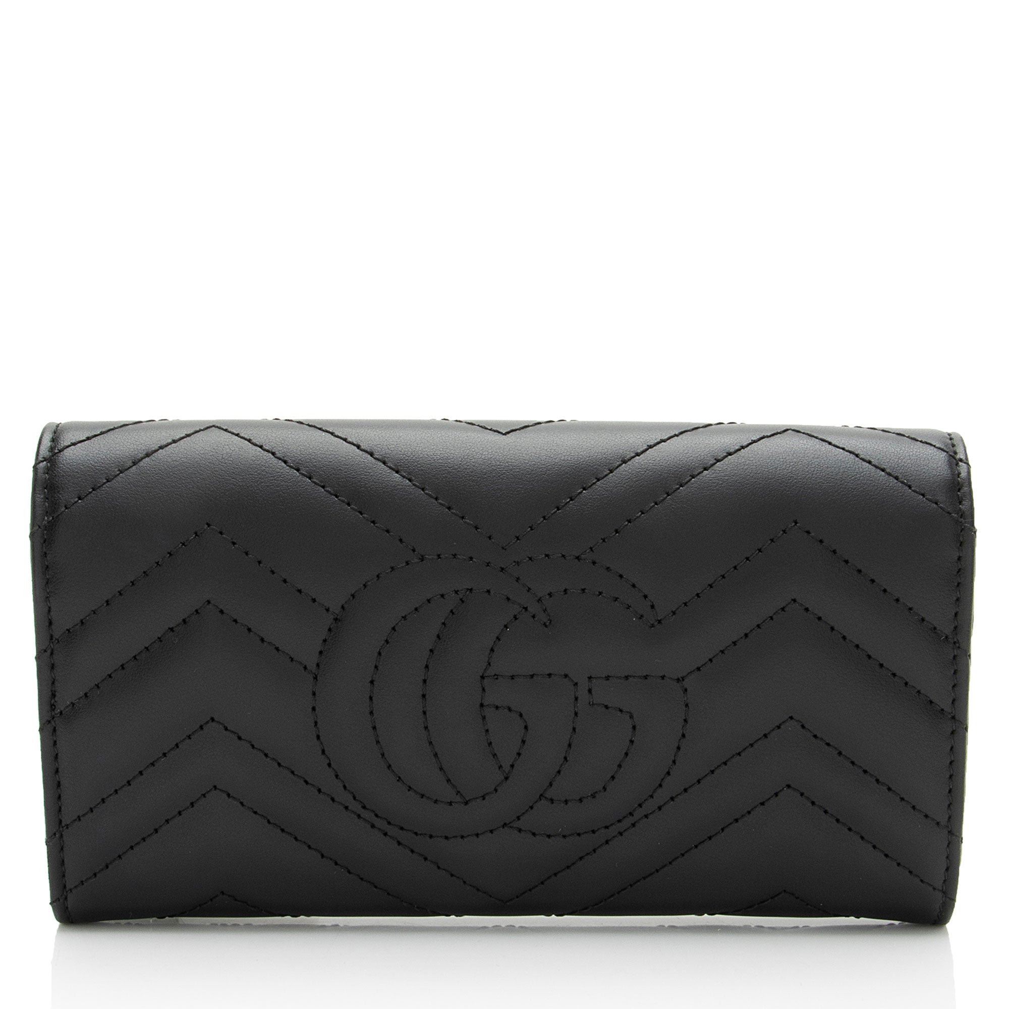 Gucci Matelasse Leather GG Marmont Continental Wallet
