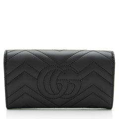 Gucci Matelasse Leather GG Marmont Continental Wallet