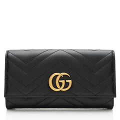 Gucci Matelasse Leather GG Marmont Continental Wallet