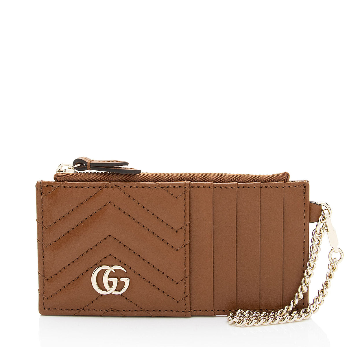 Gucci Matelasse Leather GG Marmont Key Card Case