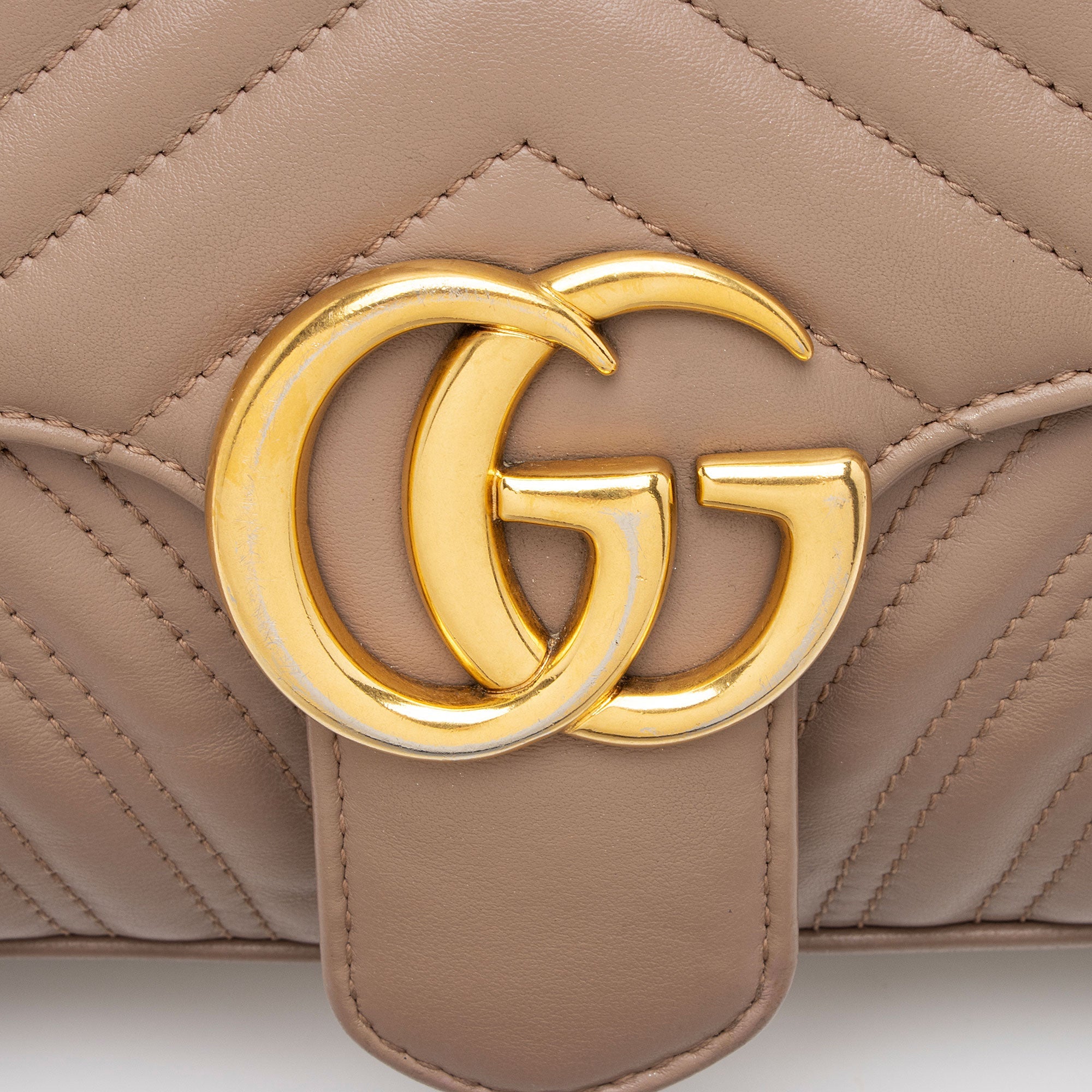 Gucci Matelasse Leather GG Marmont Medium Flap Bag