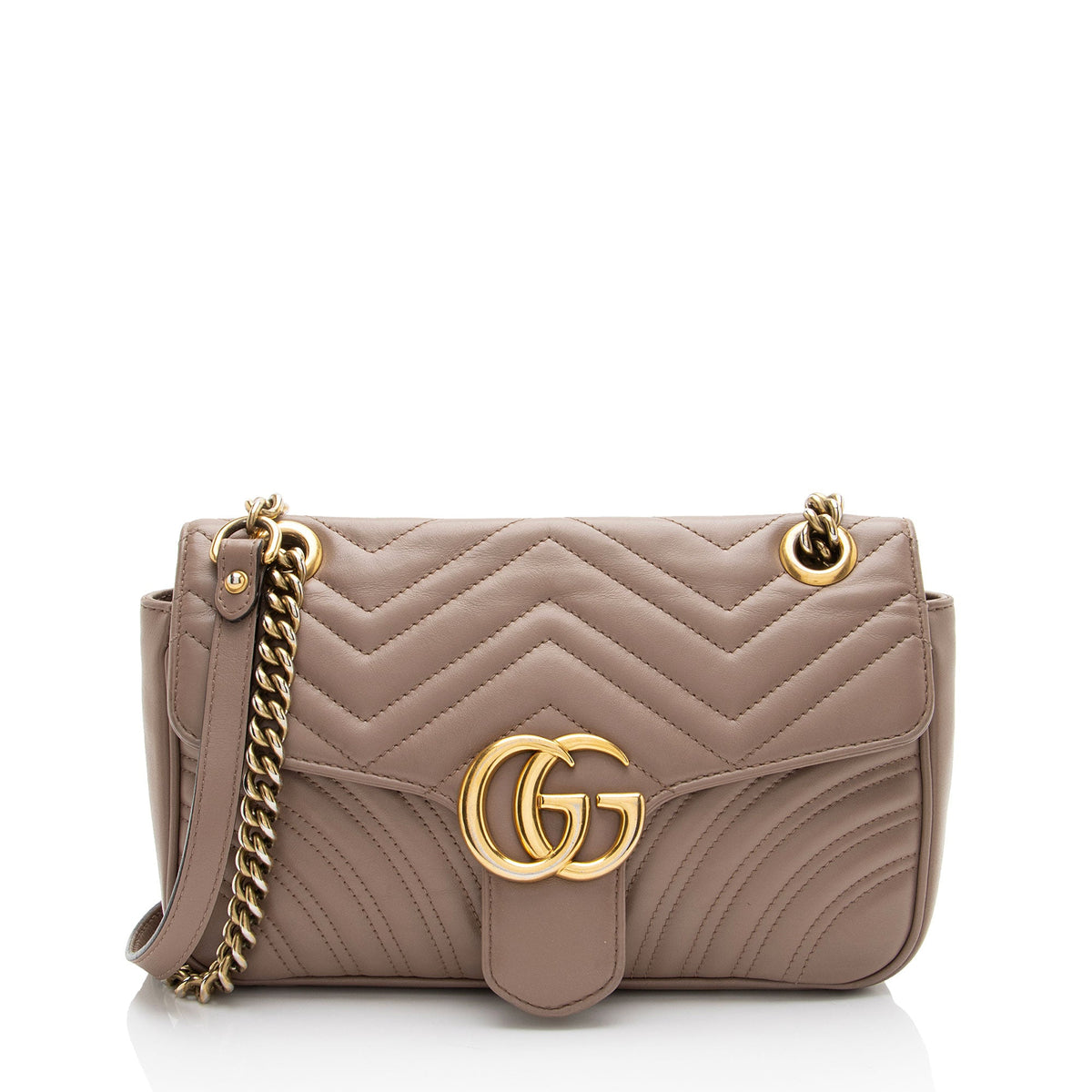 Gucci Matelasse Leather GG Marmont Medium Flap Bag