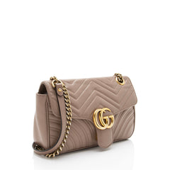Gucci Matelasse Leather GG Marmont Medium Flap Bag
