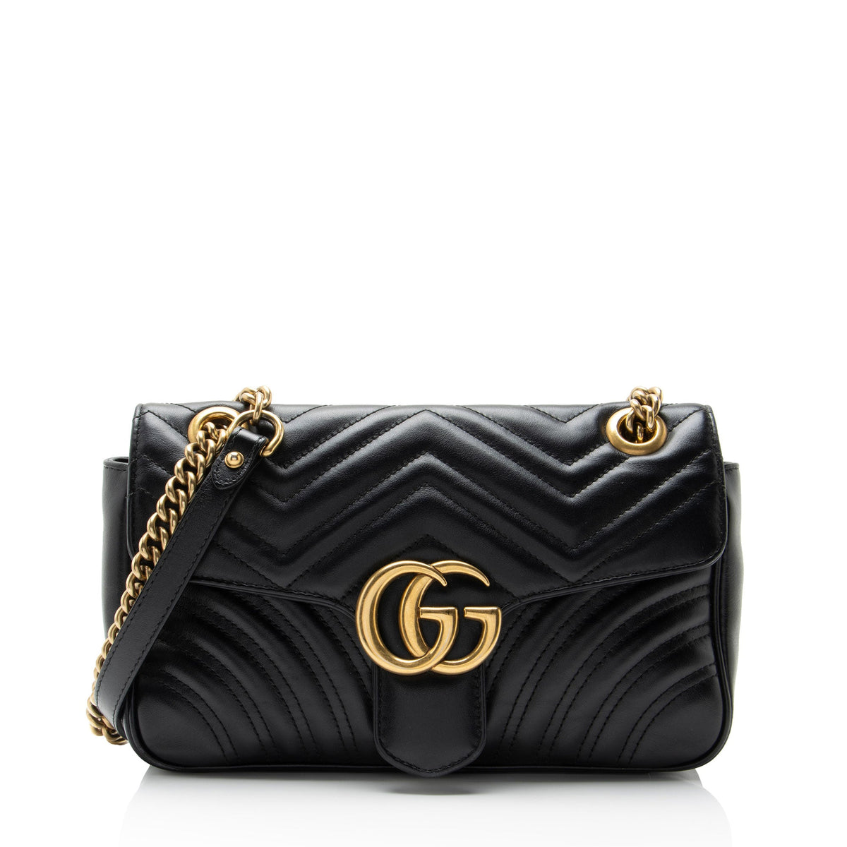 Gucci Matelasse Leather GG Marmont Medium Flap Bag