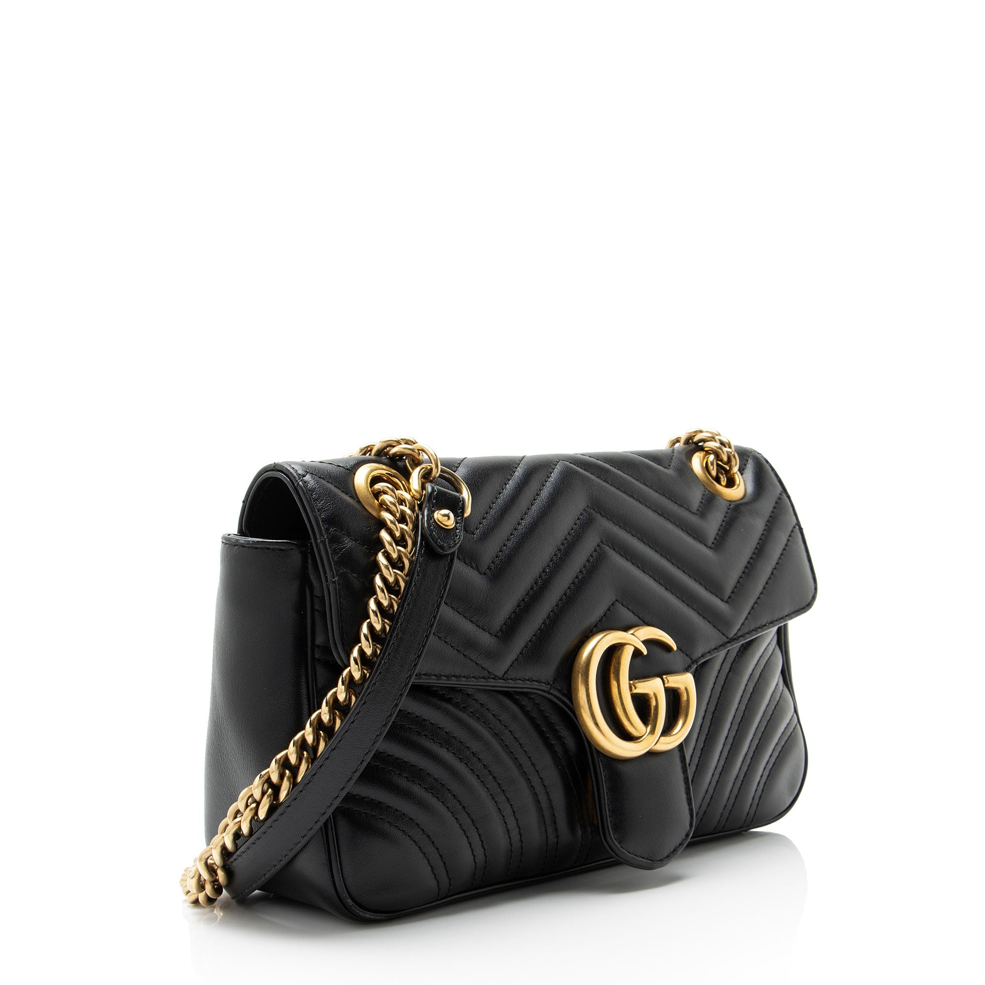 Gucci Matelasse Leather GG Marmont Medium Flap Bag