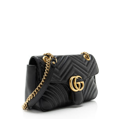 Gucci Matelasse Leather GG Marmont Medium Flap Bag