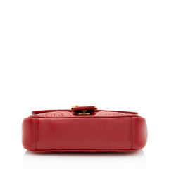 Gucci Matelasse Leather GG Marmont Medium Flap Bag