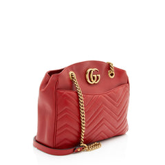 Gucci Matelasse Leather GG Marmont Medium Open Shoulder Bag