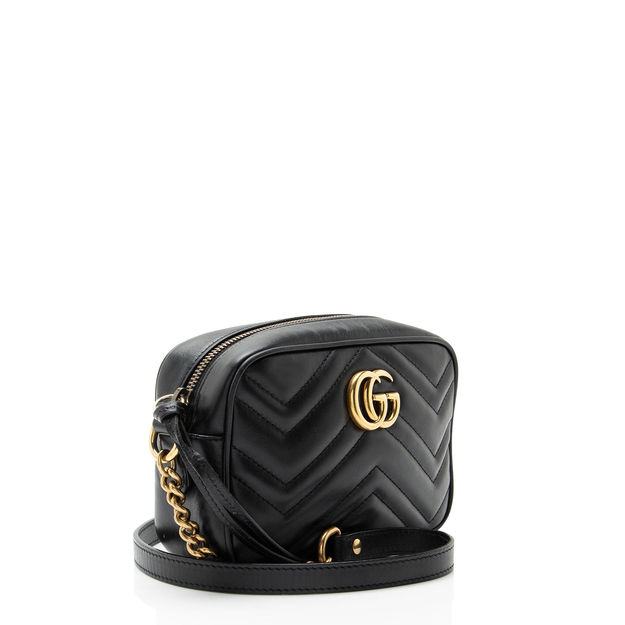 Gucci Matelasse Leather GG Marmont Mini Camera Bag
