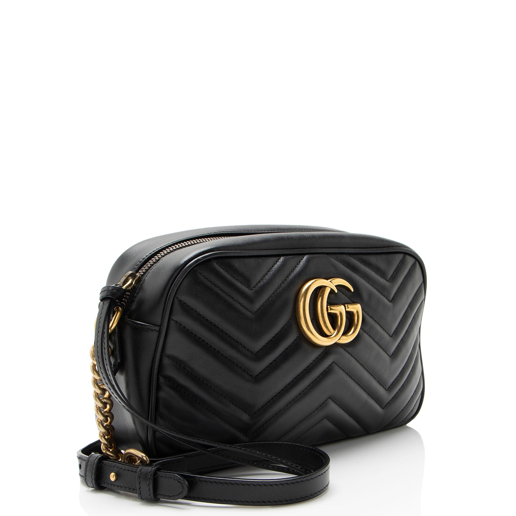Gucci Matelasse Leather GG Marmont Small Camera Bag