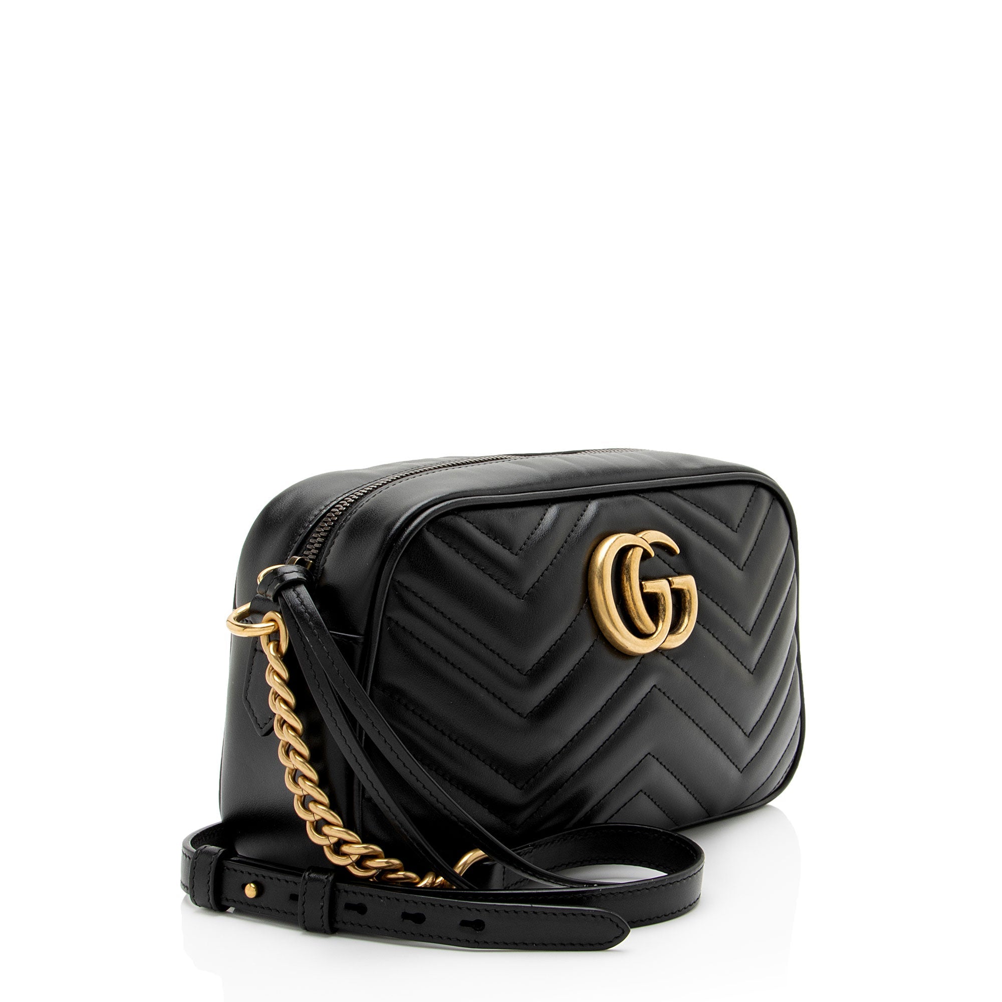 Gucci Matelasse Leather GG Marmont Small Camera Bag