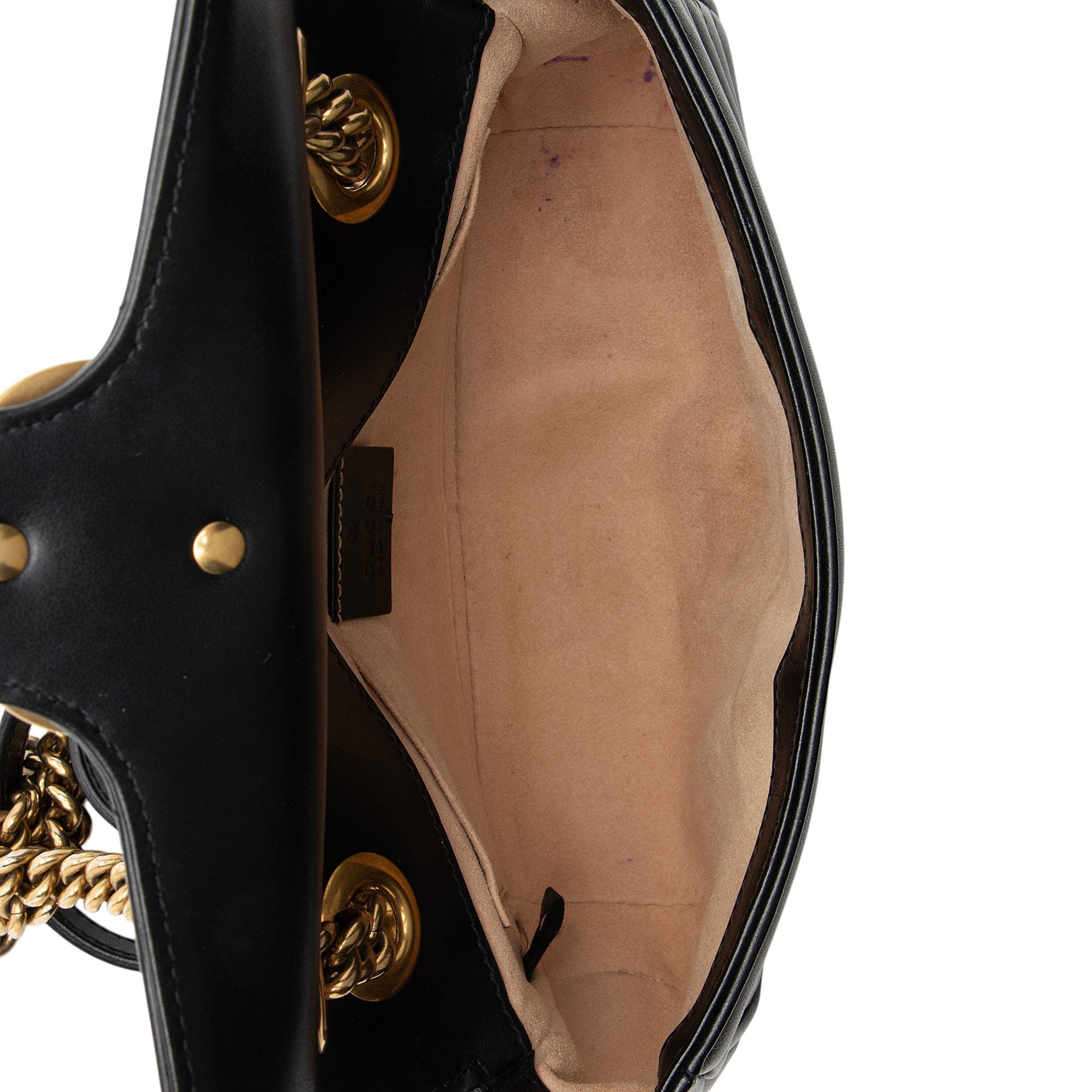 Gucci Matelasse Leather GG Marmont Small Flap Bag