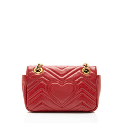 Gucci Matelasse Leather GG Marmont Small Flap Bag