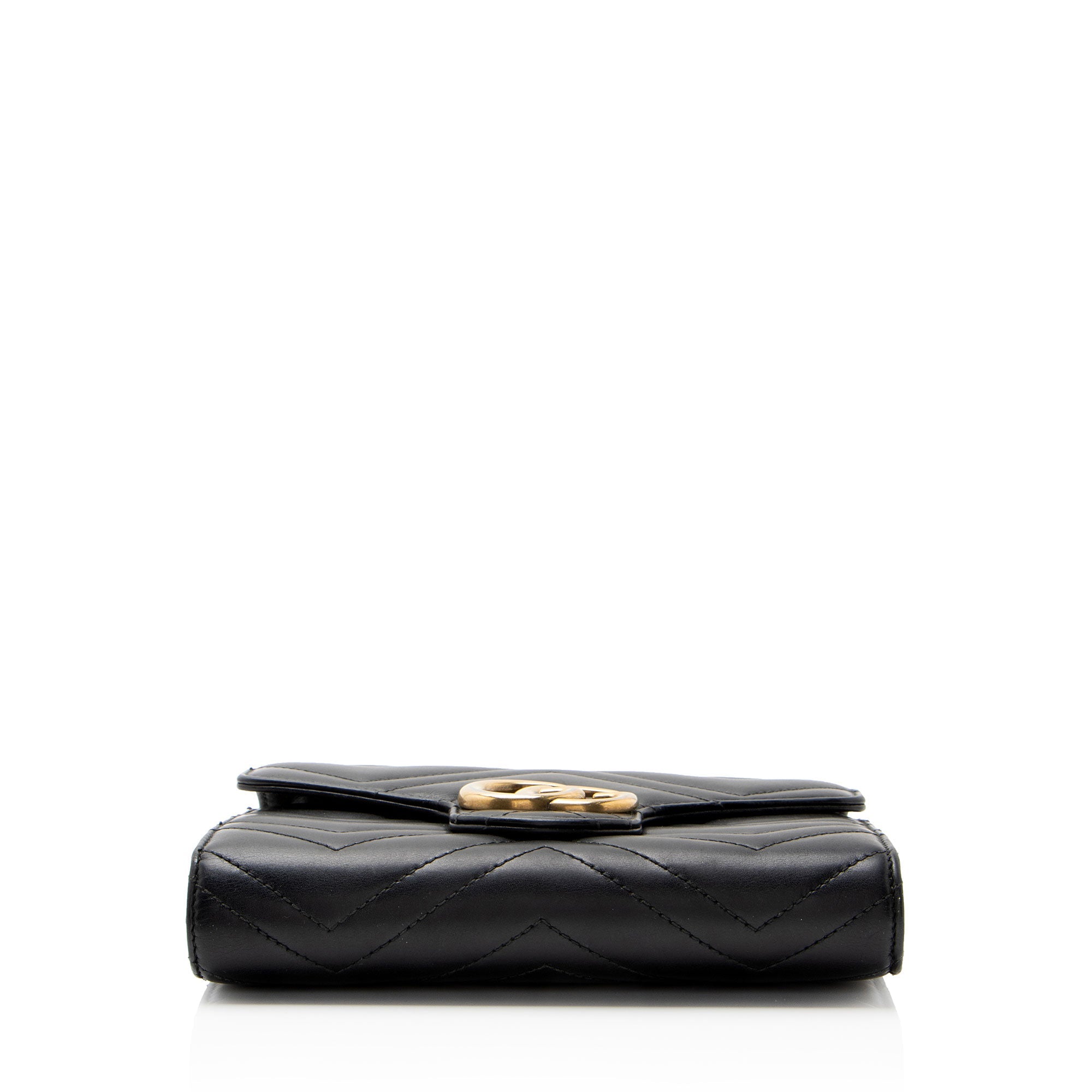 Gucci Matelasse Leather GG Marmont Wallet on Chain