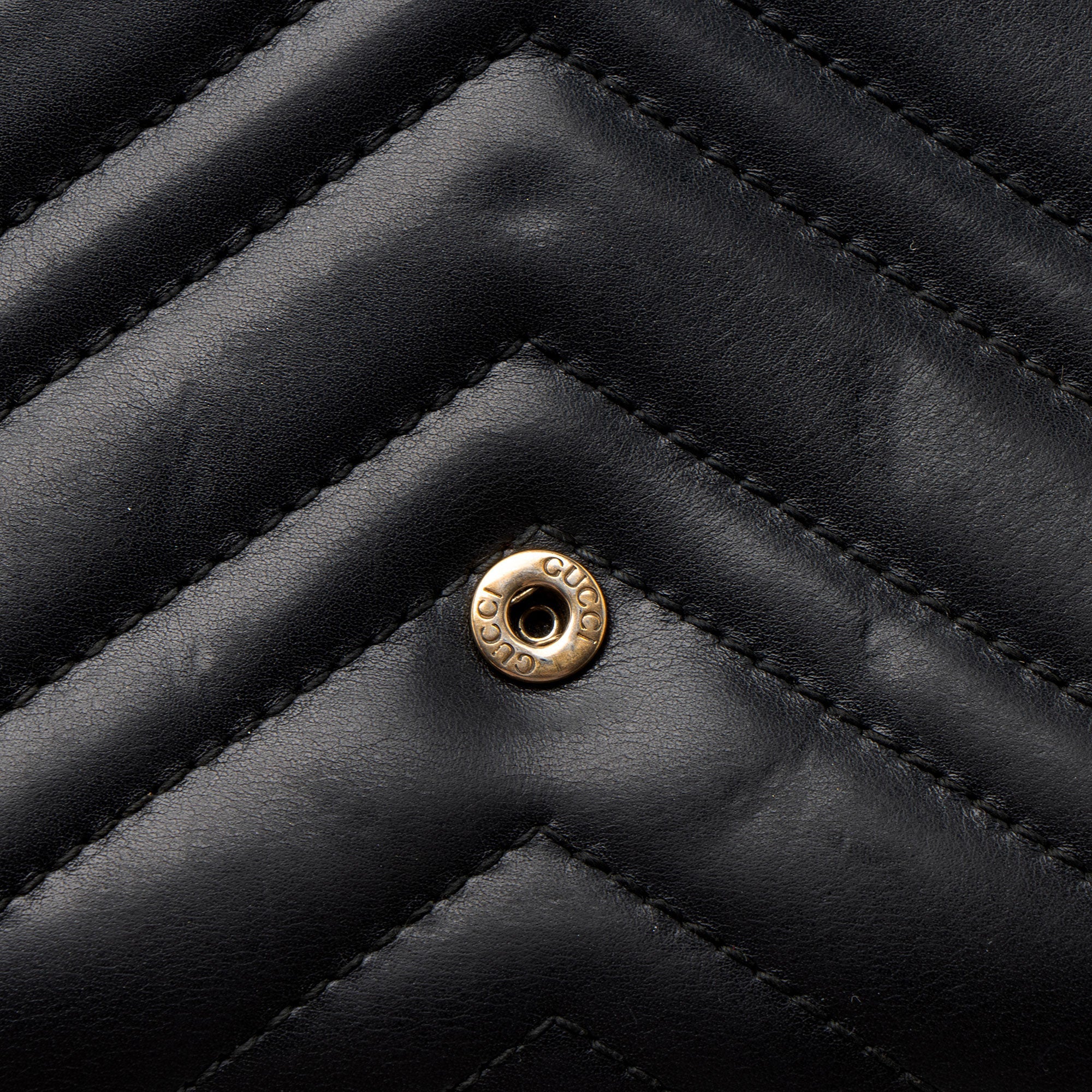 Gucci Matelasse Leather GG Marmont Wallet on Chain