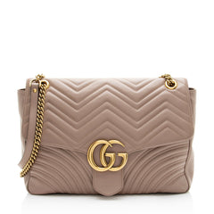 Gucci Matelasse Leather GG Marmont XL Flap Bag