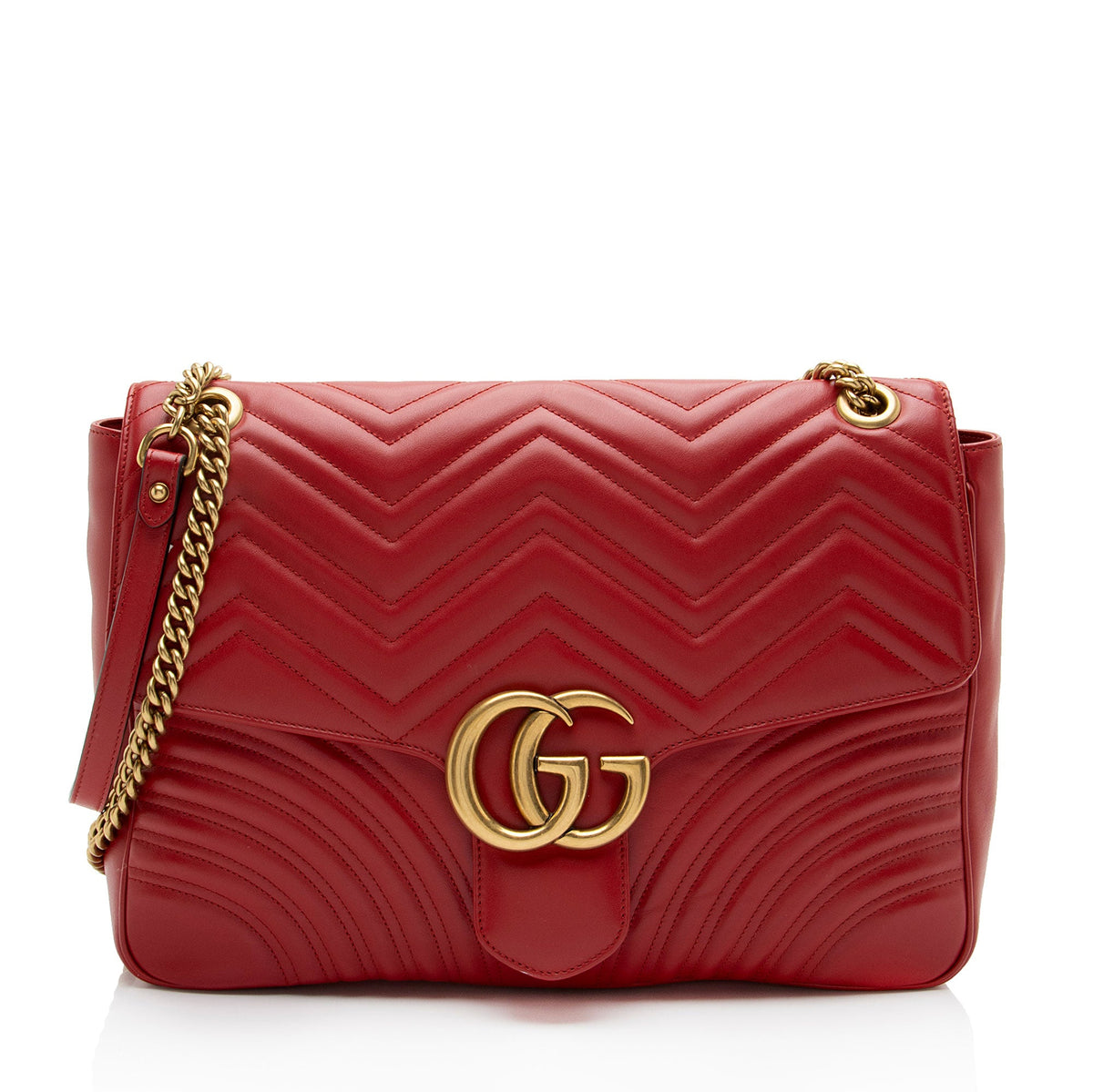Gucci Matelasse Leather GG Marmont XL Flap Bag